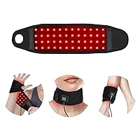 Red-Light-Therapy-Wrap-Belt for Wrist, 660nm & 850nm Near Infrared Light Therapy for Body Pain Relief Neck Legs Knee Joint Recover, Women and Men Gift