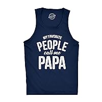 Mens Fitness Tank My Favorite People Call Me Papa Tanktop Funny Humor Father Shirt for Guys