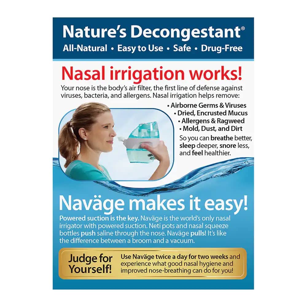 Naväge Nasal Irrigation Multi-User Bonus Pack: Navage Nose Cleaner & 20 Salt Pods Plus a Second Nasal Dock (in Teal) and an Extra Pair of Nose Pillows and Burgundy Travel Bag