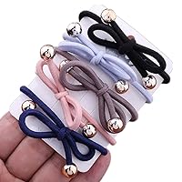 20Pcs High Elastic Hair Ties No Crease Bow Bowknot Scrunchies Hand Knotted Hair Bands Headband Ponytail Holder for Girls Women