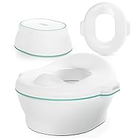 Frida Baby 3-in-1 Grow-With-Me Toddler Potty Training Toilet | Transforms from Potty to Toilet Topper Potty Training Seat and Step Stool | Easy-to-Clean Potty Training System