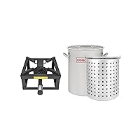 CONCORD 42 Quart Stainless Steel Stock Pot w/Basket + 12