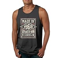 50 Years of Being Awesome 50th Birthday Made in 1968 Men's Graphic Tank Top Sleeveless T Shirt