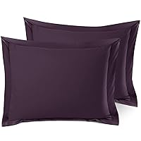 Nestl Soft Pillow Shams Set of 2 - Double Brushed Microfiber Pillow Covers - Hotel Style Premium Bed Pillow Cases, with 1.5” Decorative Flange, Queen 20