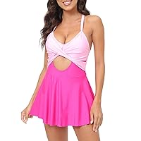 Generic Womens One Piece Swimsuits Sexy Swimsuit Women Onepiece One Piece Swimsuit Women Tummy Control Tummy Control One Piece Swimsuits for Women Full Coverage Swimsuits for Women Pink M