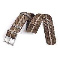 20mm 22mm Smooth NATO Nylon Strap Black/Red/Blue Khaki for Most Watches Seatbelt Wrist Bracelet Watch Band Replacement Men Women (Color : Army Green, Size : 20mm)