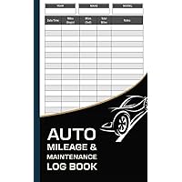 Auto Mileage & Maintenance Log Book: Track Mileage, Gas Usage and Maintenance with Safety Tips