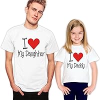 I Love My Daddy I Love My Daughter Father and Daughter Matching T-Shirts Set