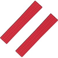 18mm 19mm watchband for Patek Strap for Philippe Belt Ladies Aquanaut 5067A 491PTK Rubber Watch Band (Color : Red Strap, Size : 18mm no Buckle)