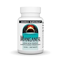 Source Naturals Manganese, Amino Acid Chelate - Supports Energy Production - 250 Tablets