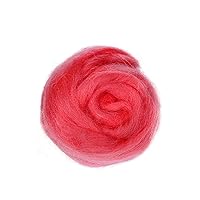 100g Soft Dyed Wool Tops Roving Wool Fibre for Doll Spinning Sewing Material Red Color (Color : Brown)