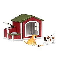 Terra by Battat – 5 Pcs Dog House Playset –Toy Dog Figurines for Kids 3-Years-Old and Up