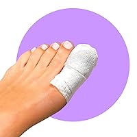 ToeMitt Big Toe Bandages Non-Adhesive (Full Coverage Big Toe Bandage) (Large 10-Pack)
