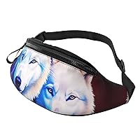Starry Wolf Fanny Pack For Women And Men Fashion Waist Bag With Adjustable Strap For Hiking Running Cycling