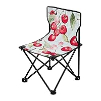 Cherry Leave Folding Portable Camping Chairs for Men Women Lightweight Travel Chairs Ergonomically Designed Beach Chair for Picnic Camp Travel