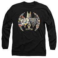 Batman Long Sleeve T-Shirt 80th Anniversary Shield Black Tee
