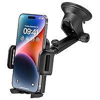 Phone Mount for Car,Car Phone Holder Mount with Strong Suction Cup Dashboard Windshield Phone Mount Compatible with iPhone 14 13 12 11 Pro Max, Galaxy Note 20 S20 S10 and More