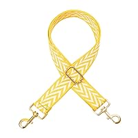 Purse Straps Replacement Crossbody Twill Purse Strap Adjustable Bag Strap for Crossbody Bag Shoulder Bag Silver Clasp Yellow
