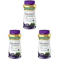 Nature's Bounty Elderberry Gummies, Dietary Supplement, Supports Immune Health, Contains Vitamin A, C, D, E and Zinc, 100 mg, 70 Gummies (Pack of 3)