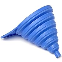 Chef Craft Select Plastic Collapsible Funnel, 5 inches in diameter, Blue