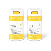 Health By Habit Energy Supplement 2 Pack (120 Capsules) - Natual Caffeine Blend, Vitamins B & C, Supports Energy Levels, Promotes Mental Alertness and Focus, Vegan, Non-GMO, Sugar Free (2 Pack)
