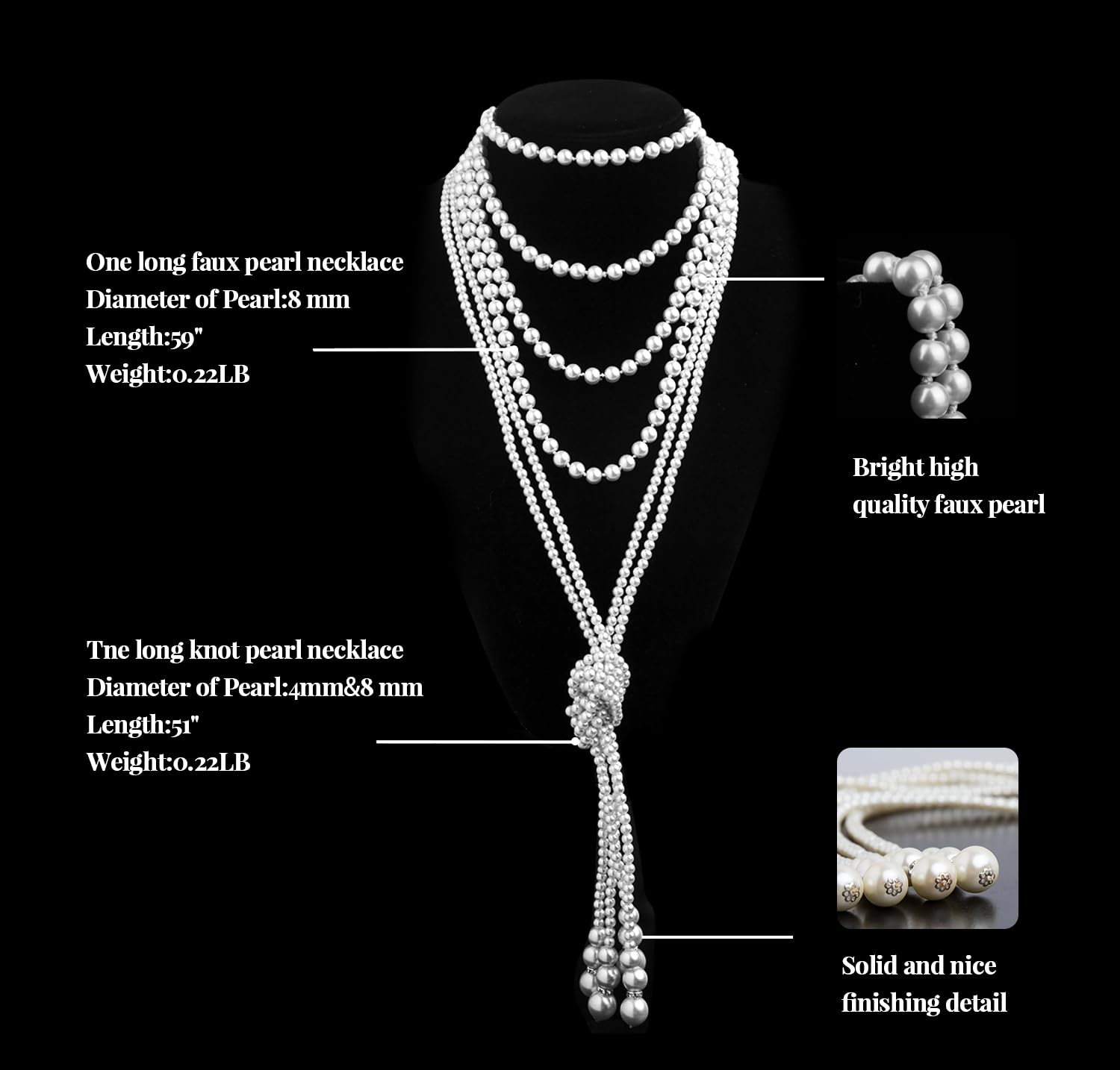  Cizoe 1920s Pearls Necklace Fashion Faux Pearls Gatsby