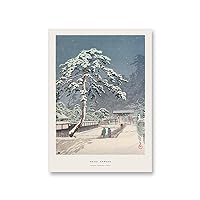 Katsushika Hokusai Ohara Koson Hasui Kawase Classic Canvas Prints - Beauty of Japanese Art,Japan Style Wave Wall Art Canvas Painting Nordic Posters And Prints Wall Pictures For Living Room Home Decor (Janpese Art Poster11, 8 x12inch-Unframed)