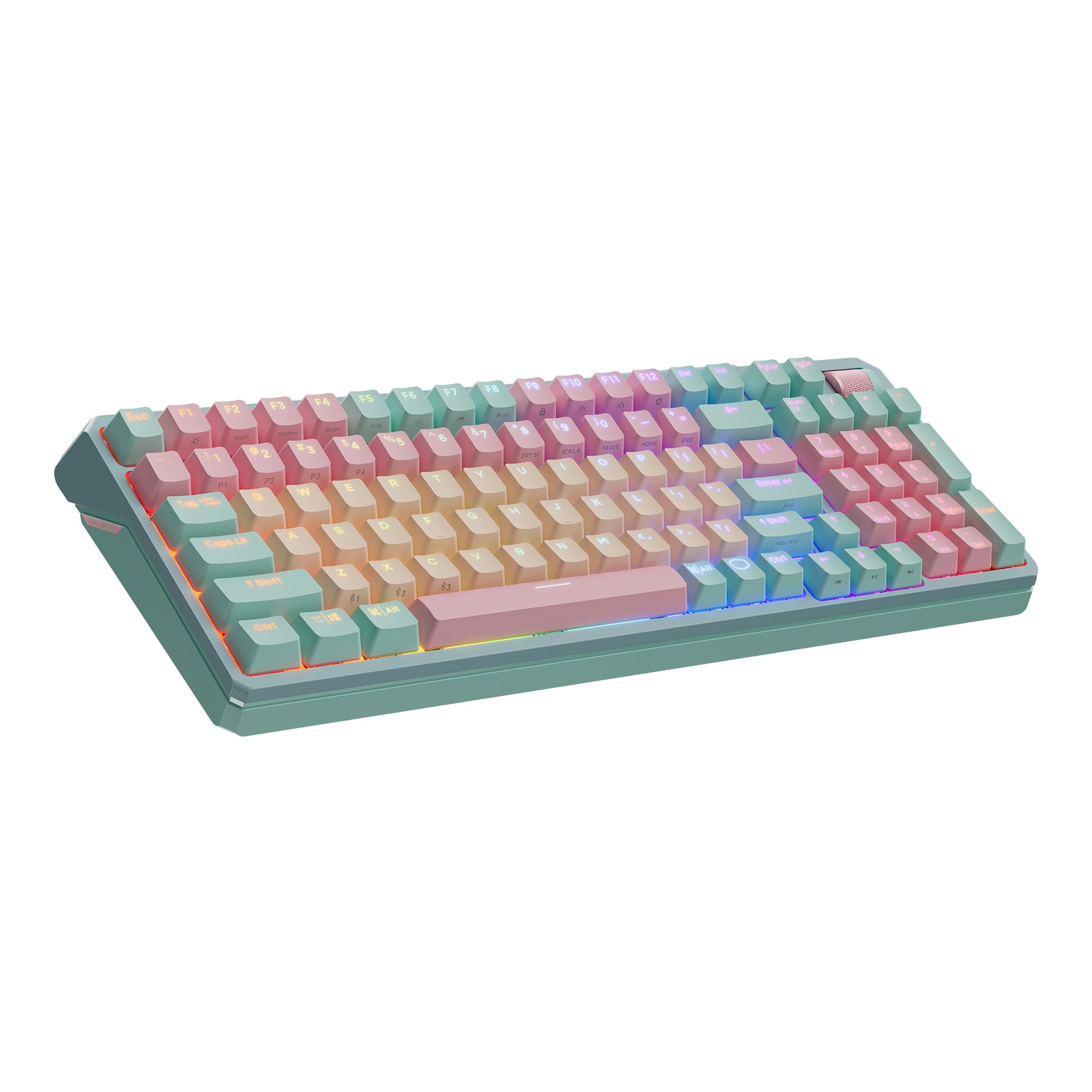Cooler Master MK770 Macaron Wireless Mechanical RGB Gaming Keyboard, Kailh Box V2 Linear Red Switches, Gasket Structure, Hot-Swappable, Bluetooth|2.4GHz, Tactile 3-Way Dial, QWERTY (MK-770-MCKR1-US)