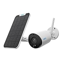 REOLINK 2K Solar WiFi Security Cameras Outdoor Wireless, No Hub Needed, 3MP Night Vision, Human/Vehicle Detection, Wireless Home Security Camera Works with Alexa, Argus Eco Bundle with Solar Panel