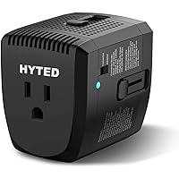 2000Watts Travel Adapter and Converter Combo Step Down Voltage 220V to 110V for Hair Dryer Laptop Cell Phone Travel Adapter Converter for US to UK Europe AU Over 150 Countries