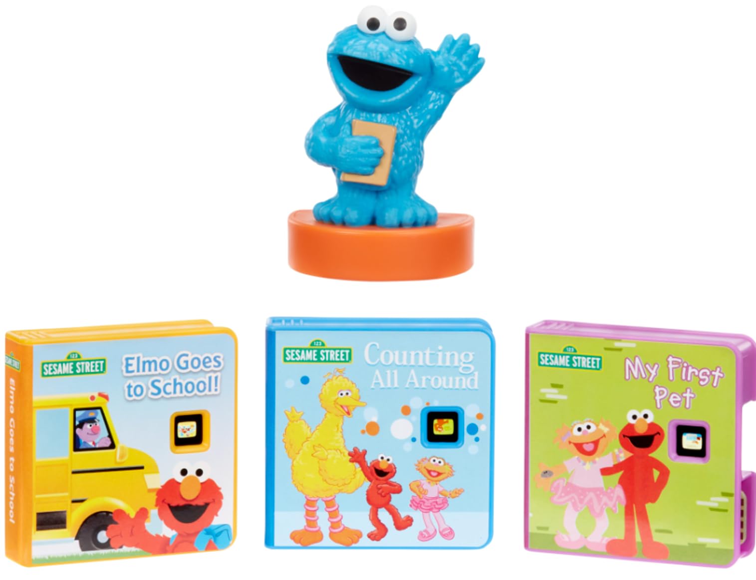 Little Tikes Story Dream Machine Sesame Street Cookie Monster & Friends Story Collection, Storytime, Books, Audio Play Character, Gift and Toy for Toddlers and Kids Girls Boys Ages 3+