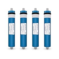 Max Water – 50GPD Reverse Osmosis Membrane – RO Membrane Replacement Fits Under Sink Reverse Osmosis Drinking Water Purifier System - Pack of 4