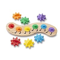 Rainbow Caterpillar Gear Toy With 6 Interchangeable Gears - For Toddlers And Babies