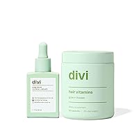 divi Hair Scalp Serum (30ml) and Hair Vitamins (30 Day Supply) Hair Bundle - For Women and Men - Revitalize and Balance Your Scalp - Nourishes and Helps Remove Product and Oil Buildup
