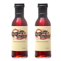 2 Set DesertUSA’s Prickly Pear Fruit Syrup for Margaritas and Cocktails, Drinks, and Desserts – Made From Natural Prickly Pear Juice