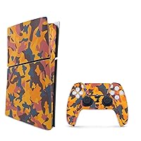 MightySkins Skin Compatible with Playstation 5 Slim Digital Edition Bundle - Autumn Camouflage | Protective, Durable, and Unique Vinyl Decal wrap Cover | Easy to Apply | Made in The USA