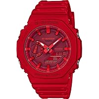 Casio Men Analogue-Digital Quartz Watch with Plastic Strap GA-2100-4AER