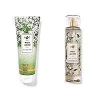 Bath and Body Works - White Jasmine - Fine Fragrance Mist and Ultra Shea Body Cream - Full Size