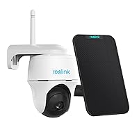 REOLINK Argus PT 4MP - Solar Wireless Camera Security Outdoor, 360° Pan-Tilt, Person/Vehicle Detection, 2.4GHz WiFi Solar Powered Camera for Home Security, No Monthly Fee, Local Storage