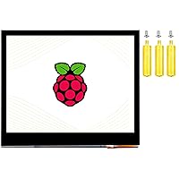 for Raspberry Pi 4B/3B+/3B/3A+/Pi Zero W/Zero 2 W/WH, 3.5inch DPI LCD 640x480, IPS Capacitive Touch Screen Toughened Glass Cover DPI666 262K Colors 60Hz Refresh Rate