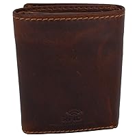 RFID Blocking Mens Vintage Leather Classic Trifold Credit Card ID Holder Wallet