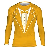 Men's Unisex Tuxedo Funny Shirts Sports Wicking Rash Guard for Party Concert Festival