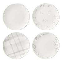 Lenox Oyster Bay Assorted Tidbit Plates, Set of 4, 2.30 LB, White
