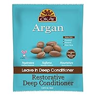 Restorative Argan Leave-In Conditioner Packet| Helps Restore, Hydrate, And Smooth Hair| Sulfate, Silicone, Paraben Free For All Hair Types and Textures| Made in USA 1.5oz
