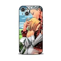 Anime Phone Case Compatible with iPhone 13 Case,Cool Cartoon Character Seven Deadly Sins 33 Print Silicone Soft Shockproof TPU Case Designed for iPhone 13 Black