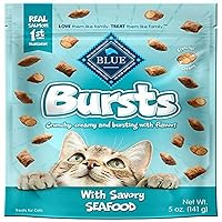 Bursts Crunchy Cat Treats, Seafood 5-oz Bag