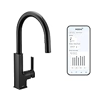 STO Matte Black Smart Faucet Touchless Pull Down Sprayer Kitchen Faucet with Voice Control and Power Boost, S72308EVBL