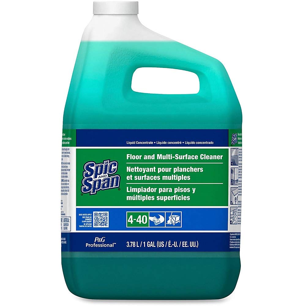 Floor and Multi-Surface Concentrate Cleaner from Spic and Span Professional, Bulk Cleaner for Kitchen, Bathroom and Unwaxed Wood Floor Uses, 1 Gal....