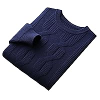 Autumn and Winter Men's 100% Sweater Business Casual Round Neck Thickened Pullover Long Sleeve Cashmere Top