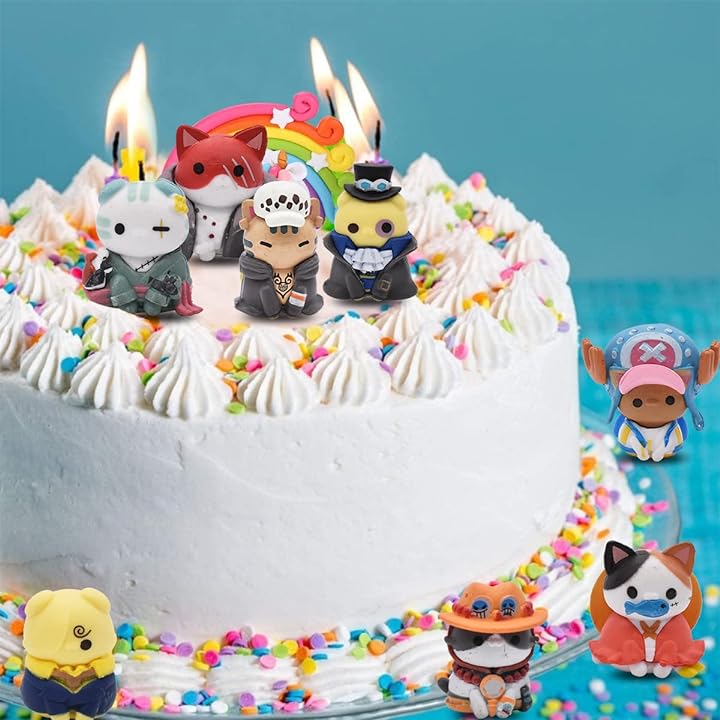 Mua One Piece Cake Toppers 8pcs Cat Mini Figures Set Anime Characters One  Piece Cake Decorations for Birthday Party Supplies Cupcake Figures  Collection trên Amazon Anh chính hãng 2023 | Fado